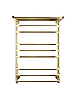 Полотенцесушитель водяной Indigo Brace LBCW80-50GDPK3 с полкой 80x50 см золото